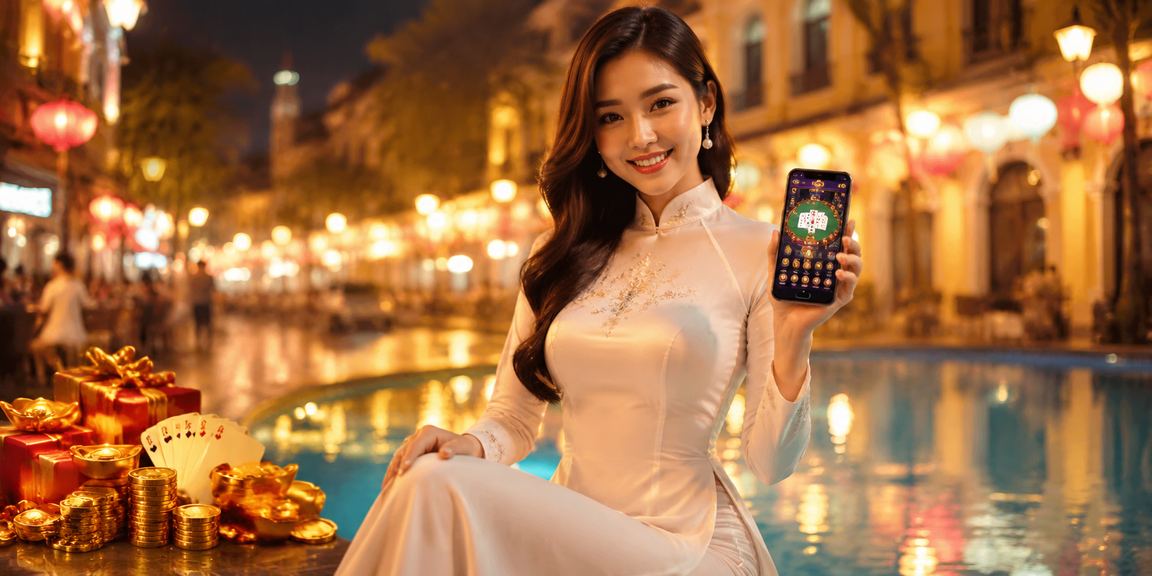 Người chơi thưởng thức trò chơi bài truyền thống trong trang phục áo dài tại Hà Nội
